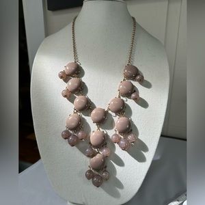 Drippy taupe statement necklace